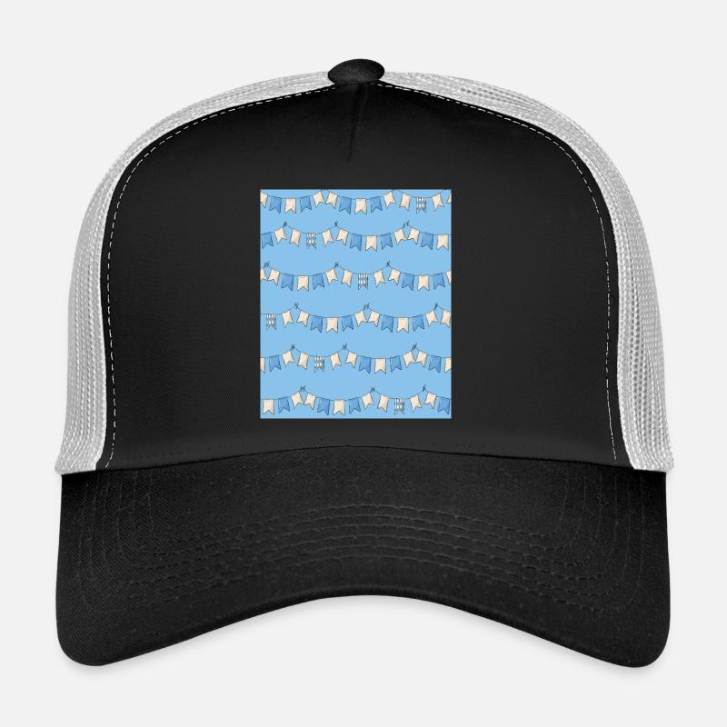 Drapeau Bleu Blanc Guirlande Bavière Diamant Bavière Casquette trucker 