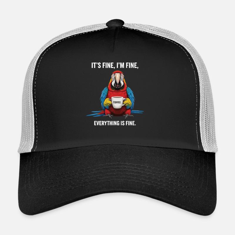 C’est bien dans l’humour de perroquet au café fin Casquette trucker 