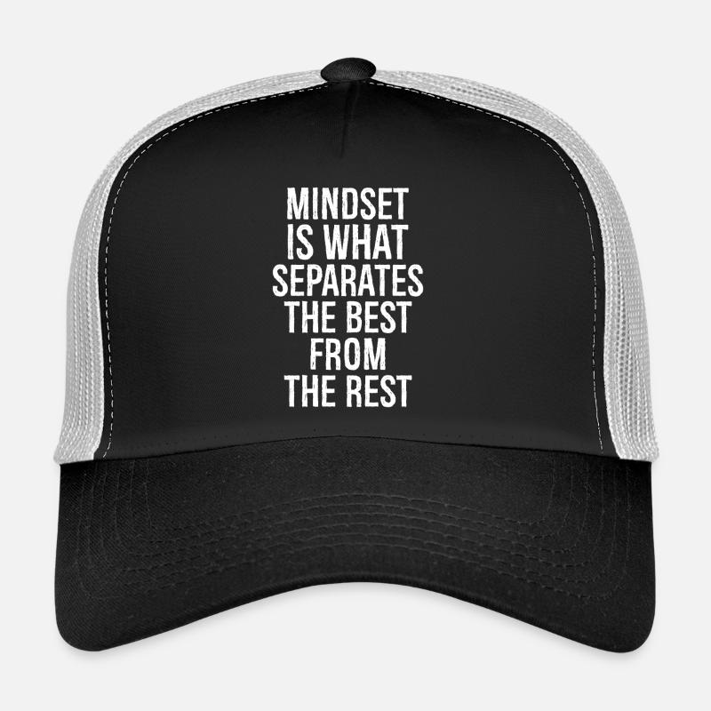 mindset is what separates the best from the rest - Casquette trucker - noir/gris pierre