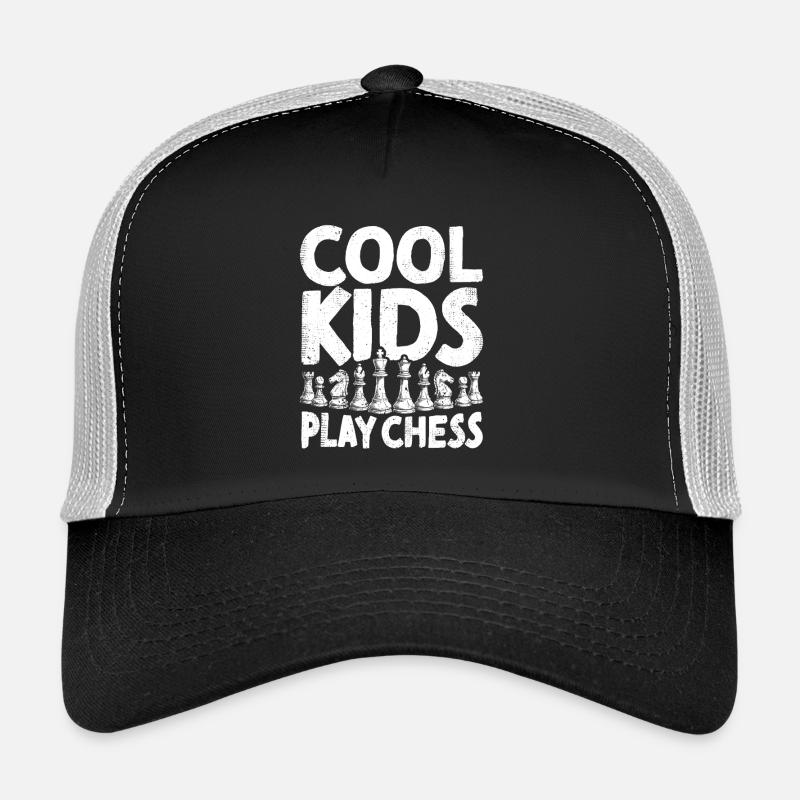 Les enfants cool jouent aux échecs Joueurs d’échecs Casquette trucker 