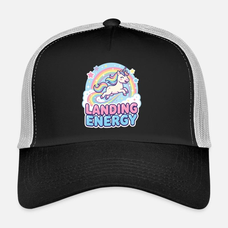Landing Energy Unicorn Rainbow Trucker Cap