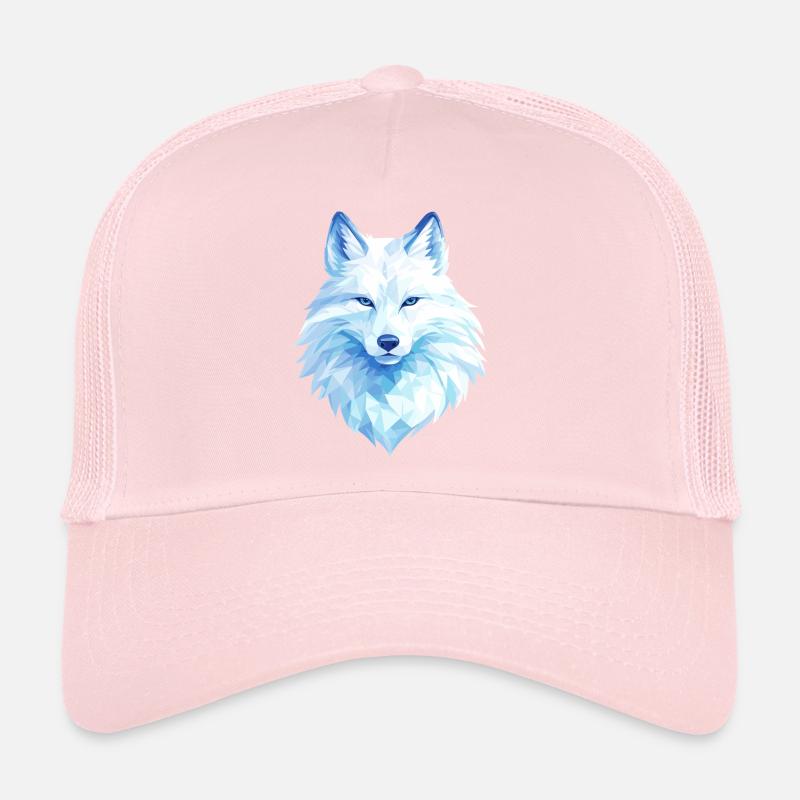 Polygon Wolf Eis Blau– Modern Art Trucker Cap