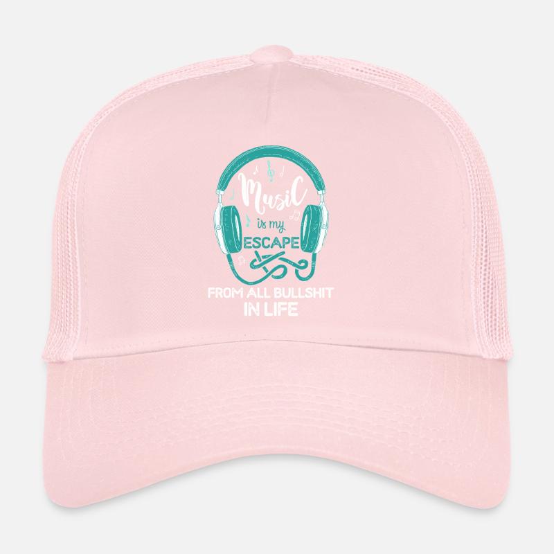 La musique, c’est mon graphique casque d’évasion Casquette trucker 