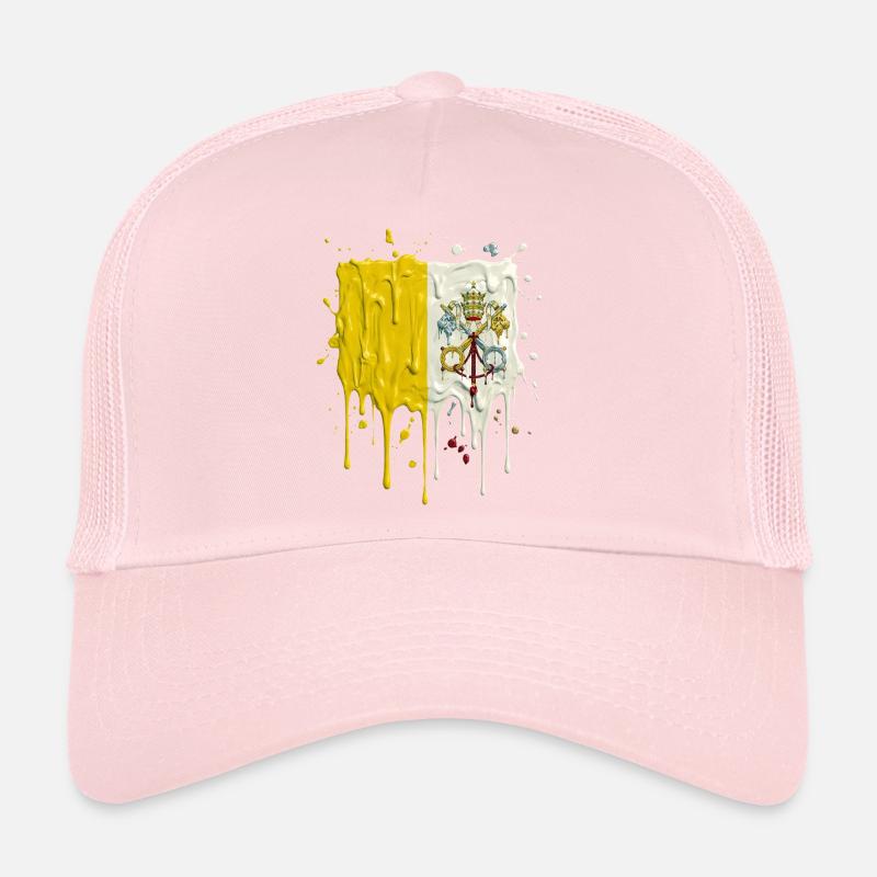 La séparation jaune-blanche du Vatican Casquette trucker 