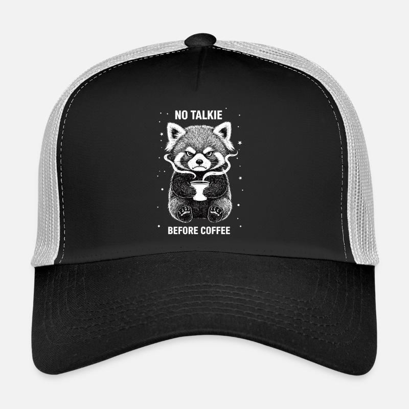 Pas de conversation devant le panda roux amateur de café Casquette trucker 