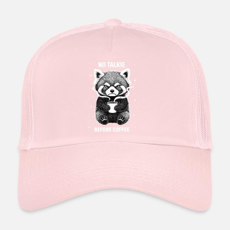 Pas de conversation devant le panda roux amateur de café Casquette trucker 