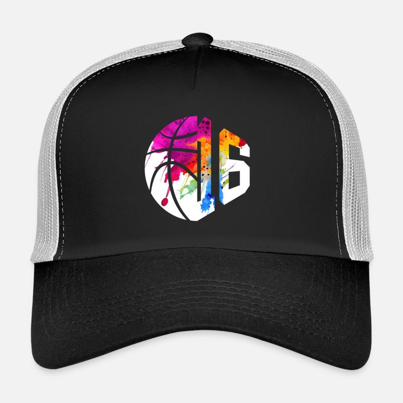 NON. 16 NUMÉRO 16 BASKET 16E ANNIVERSAIRE Casquette trucker 