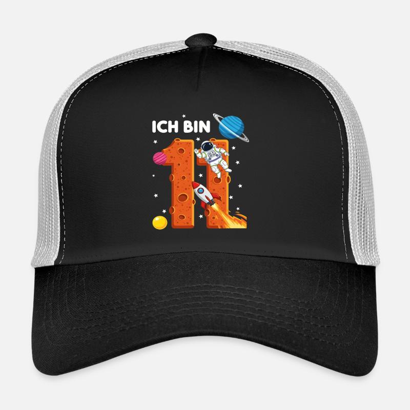 Ich bin 11 Astronaut Weltraum Geburtstag Trucker Cap