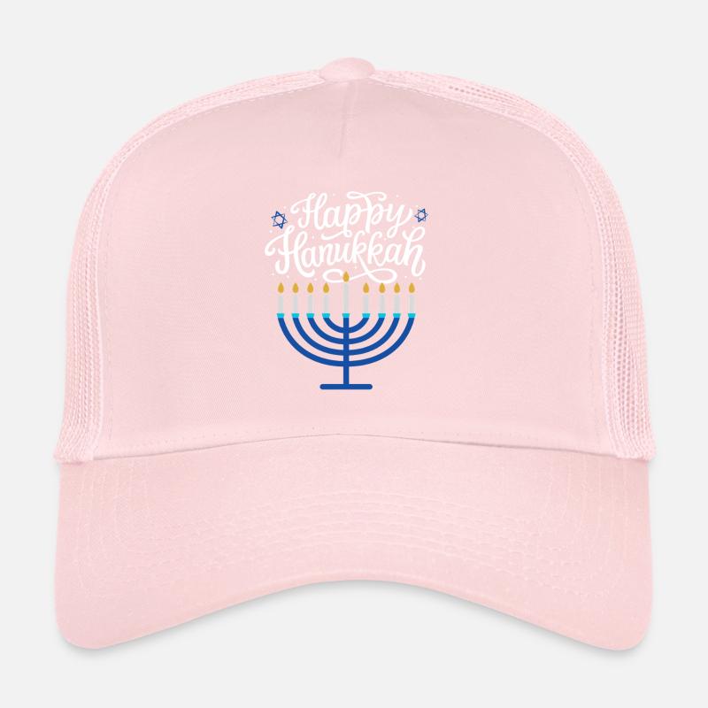Happy Hanukkah Menorah  Trucker Cap