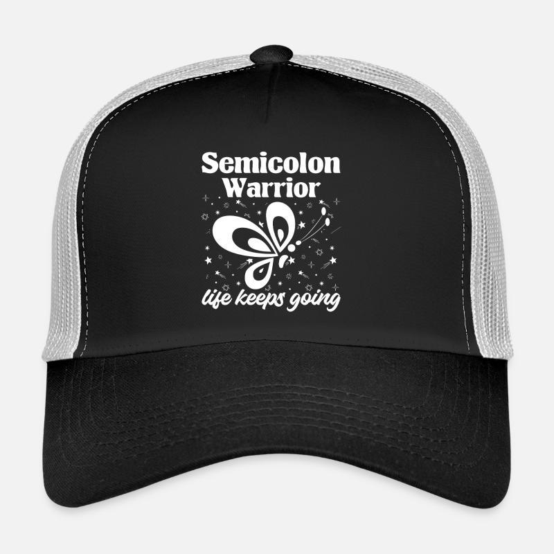 La vie au point-virgule continue en point-virgule Casquette trucker 