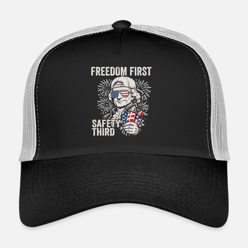 Freedom first, security in third place. Jef Trucker Cap