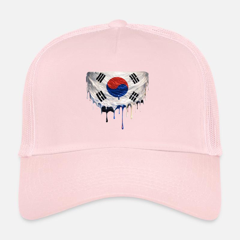 Drapeau coréen dégoulinant Casquette trucker 