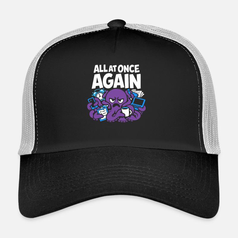 Pieuvre drôle surstimulée Casquette trucker 