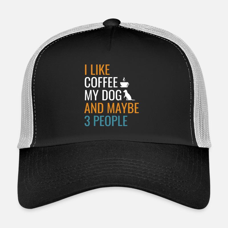 Coffee Dog And Maybe 3 People - Trucker Cap - black/stone grey
