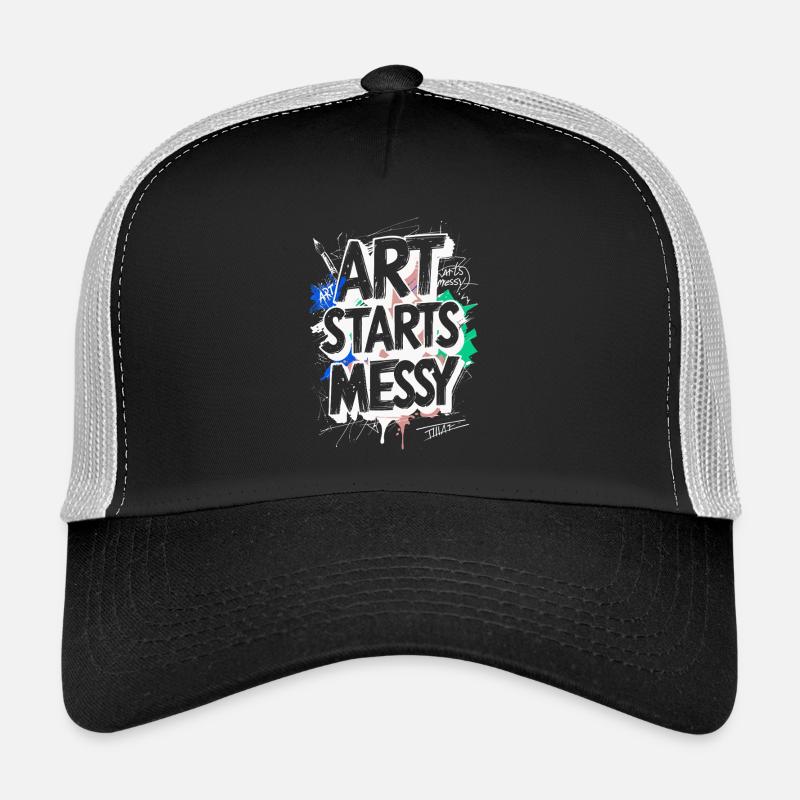 Scribble Kritzeln Zeichnung Art Starts Messy Trucker Cap