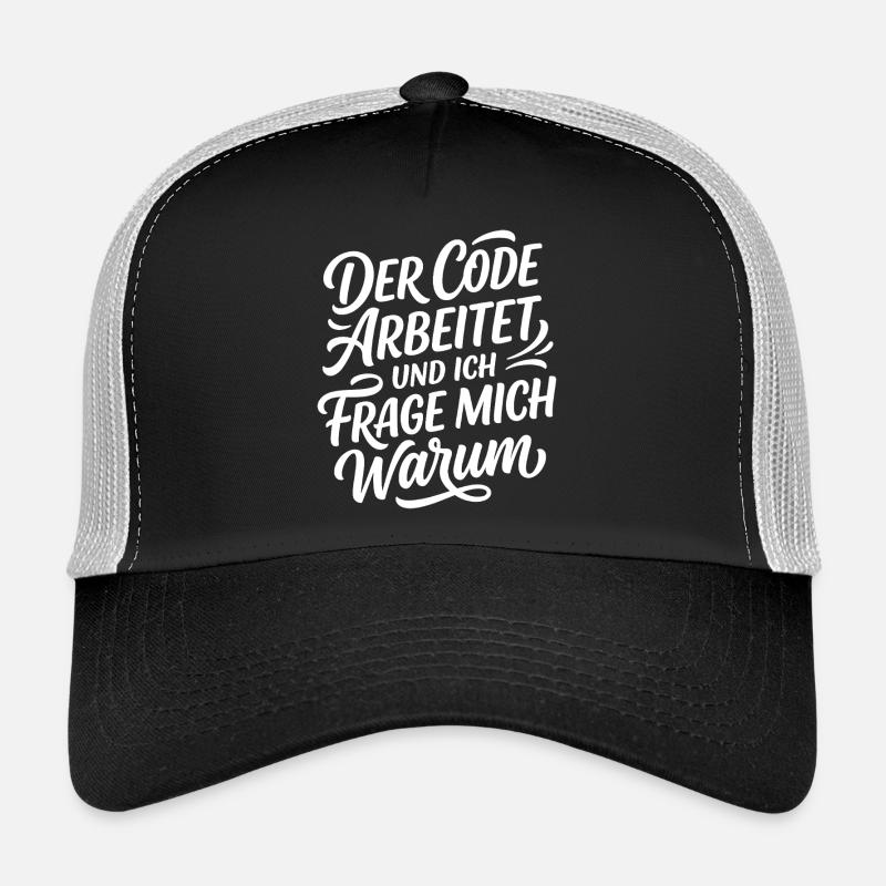 Coder arbeitet Spruch Humor Programmierer Trucker Cap