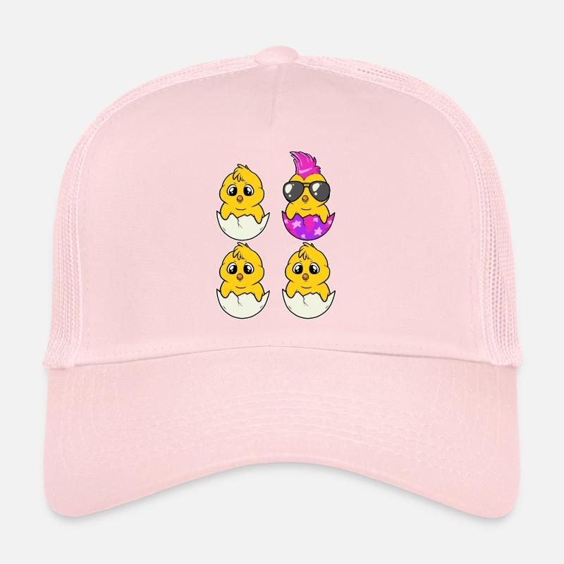 Motif drôle de Pâques Cool Punk Be Different Casquette trucker 