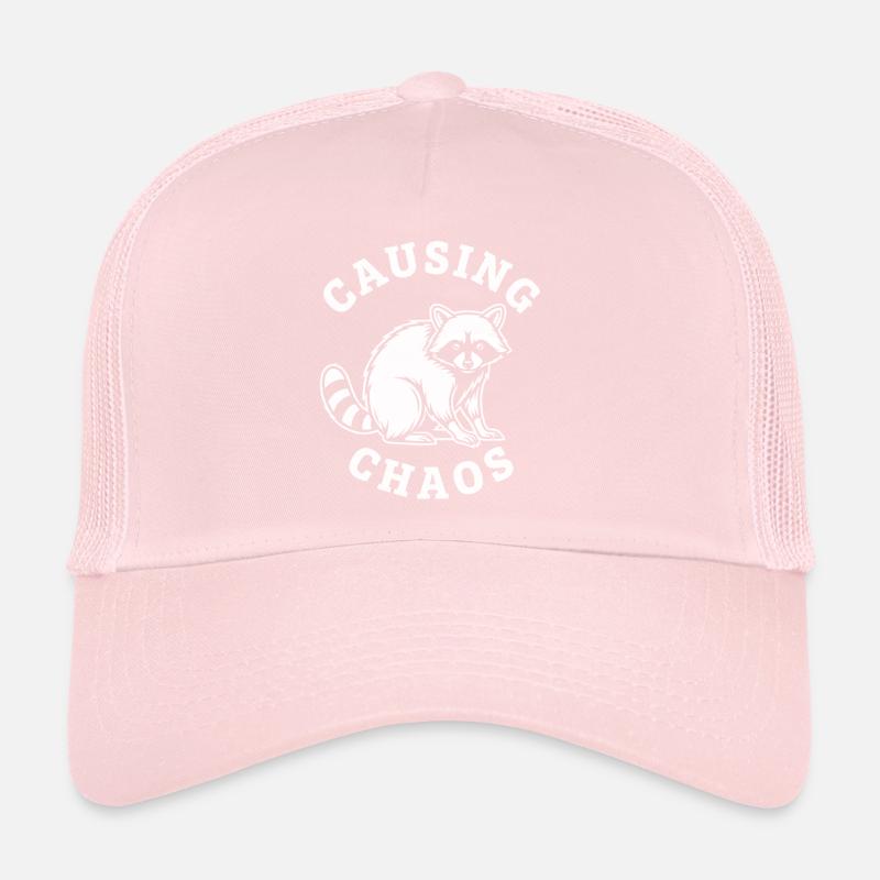 Chaotic Raccoon Causing Chaos Trucker Cap