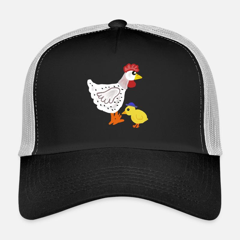 Colored chicken with chicks Easter children Trucker Cap