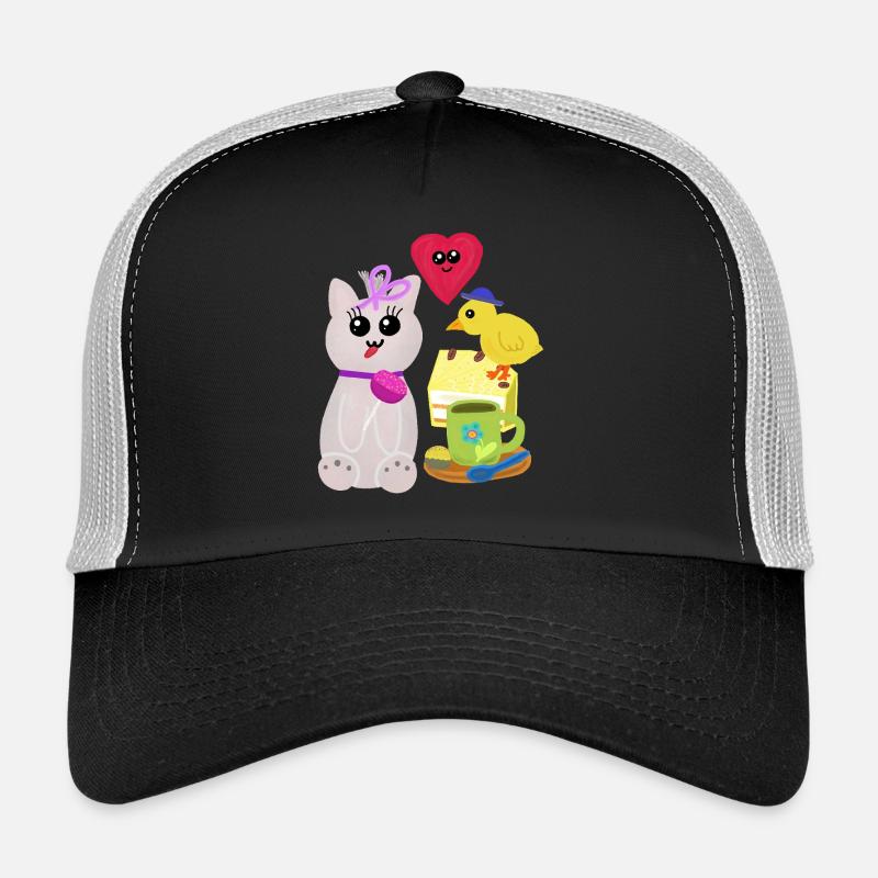 Cat Cake Chick Kids Cat Cake Trucker Cap