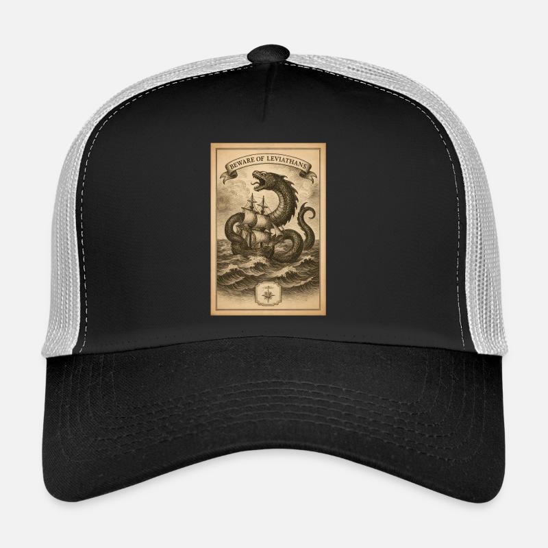 Warnung vor Leviathanen | Nautik Seemonster Trucker Cap