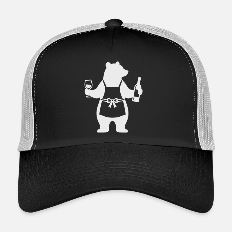 Bear Wine Lover Trucker Cap