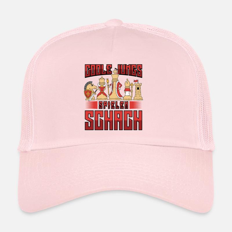Cool guys playing chess Trucker Cap