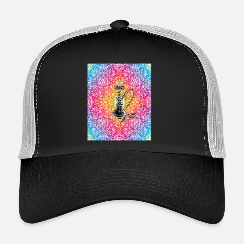 Colorful Mandala Hookah Shisha Design Trucker Cap