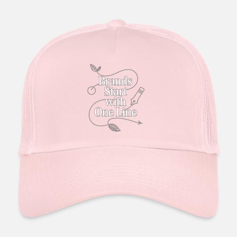 Les marques de designers de logos commencent avec le graphiste Casquette trucker 