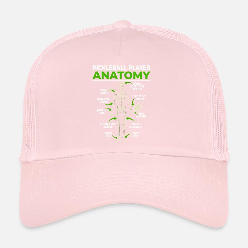 Illustration anatomique du pickleball Davinci Casquette trucker 