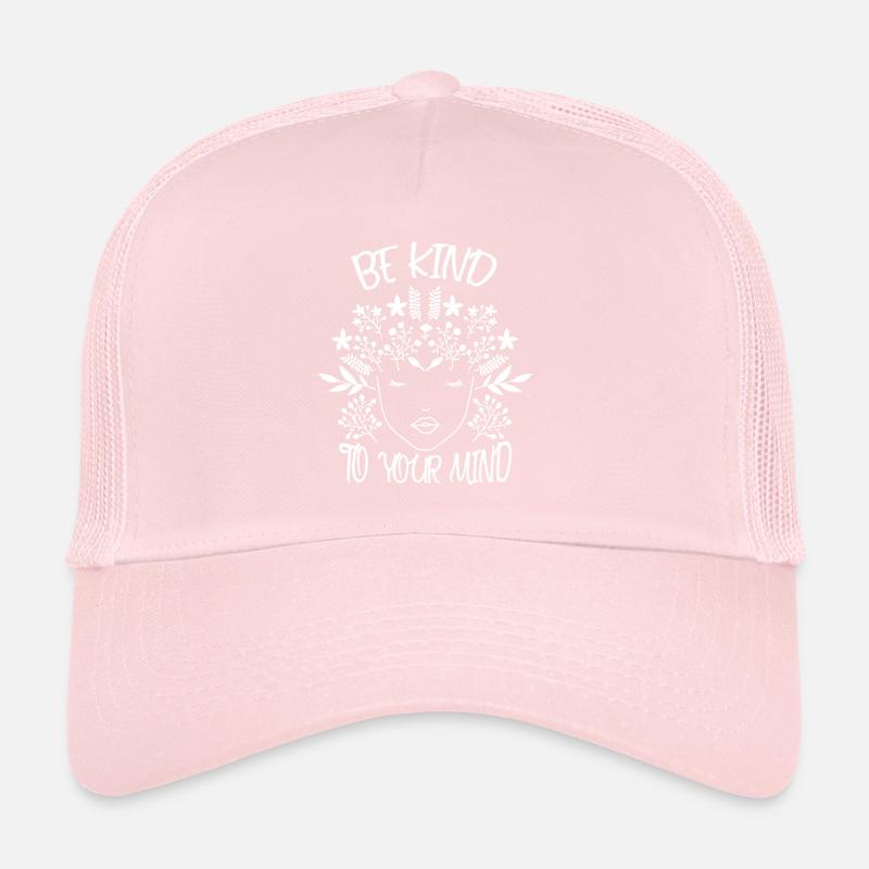 Be Kind To Your Mind Floral Crown Casquette trucker 