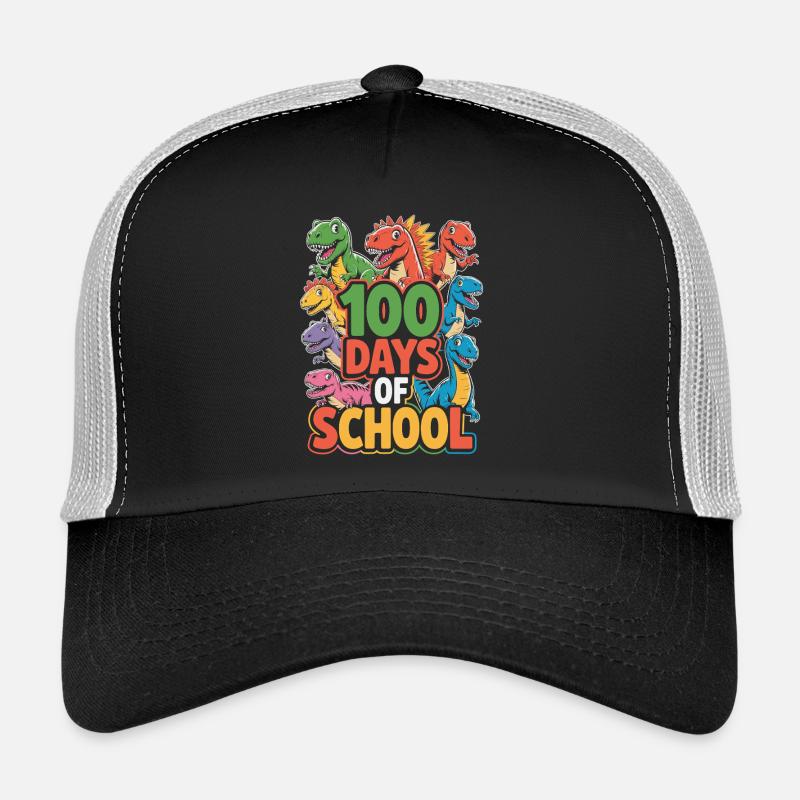 100 Tage Schule Dinos bunt Trucker Cap