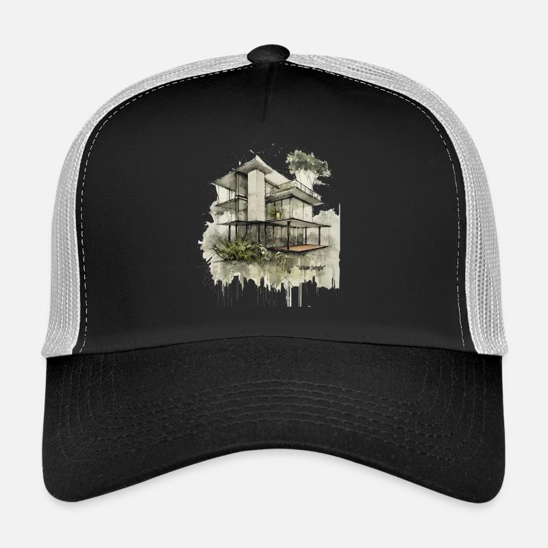 Urban Jungle Modern House Trucker Cap