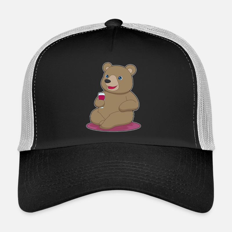Bear Red Wine Trucker Cap