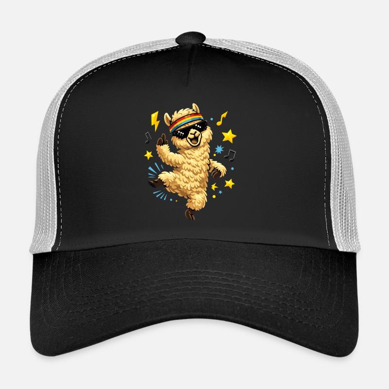 Dancing alpaca with sunglasses and beats Trucker Cap