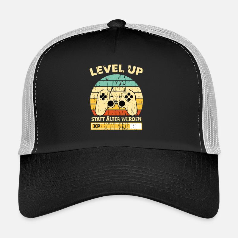Level Up Retro Controller XP Geburtstag Trucker Cap