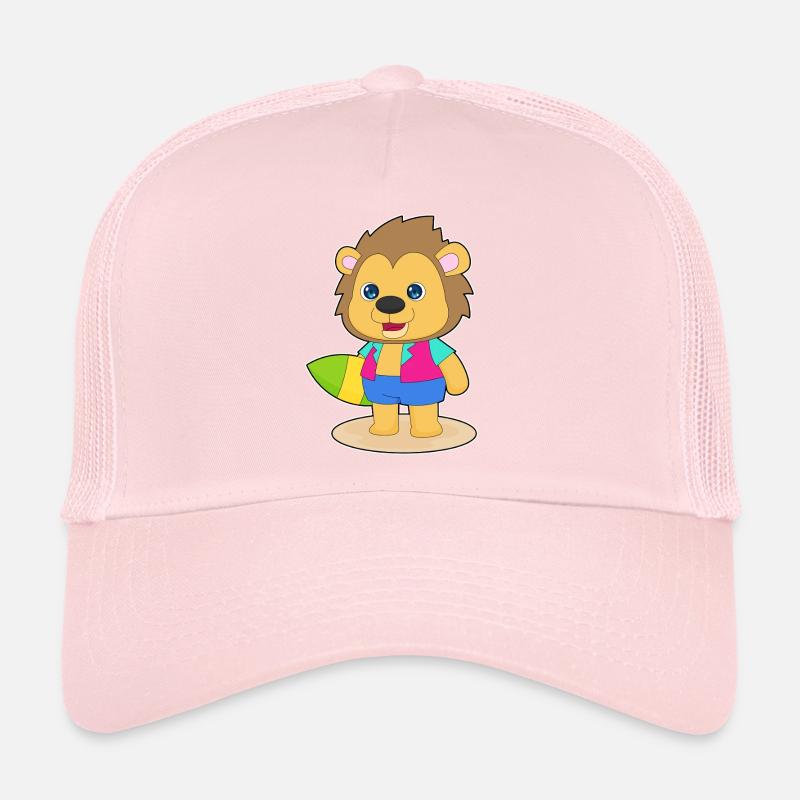 Löwe Surfen Surfbrett Sommer Trucker Cap