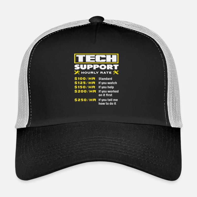 Support technique Liste de prix horaires Informatique Casquette trucker 