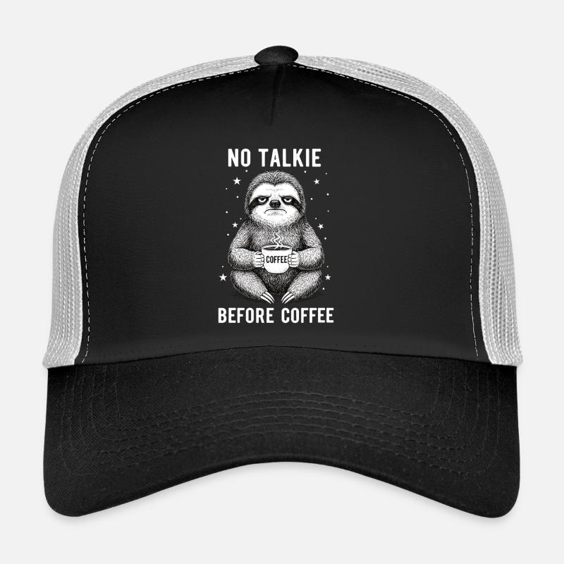 Pas de conversation devant le paresseux amateur de café Casquette trucker 