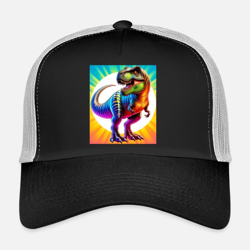 dinosaur - Trucker Cap - black/stone grey