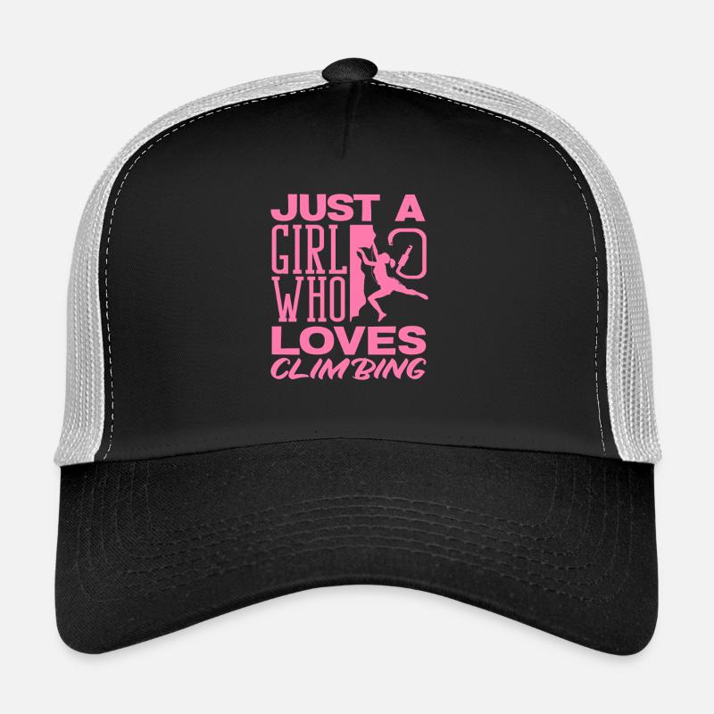 Une fille qui adore grimper Pink Casquette trucker 