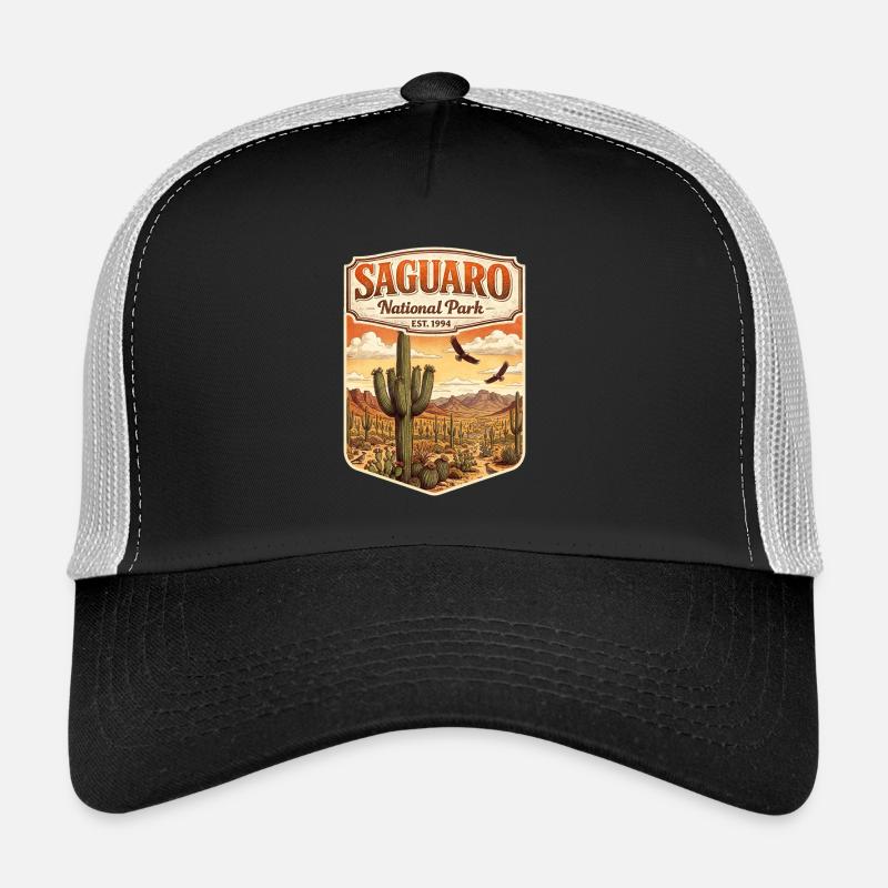 Emblème du parc national de Saguaro Casquette trucker 