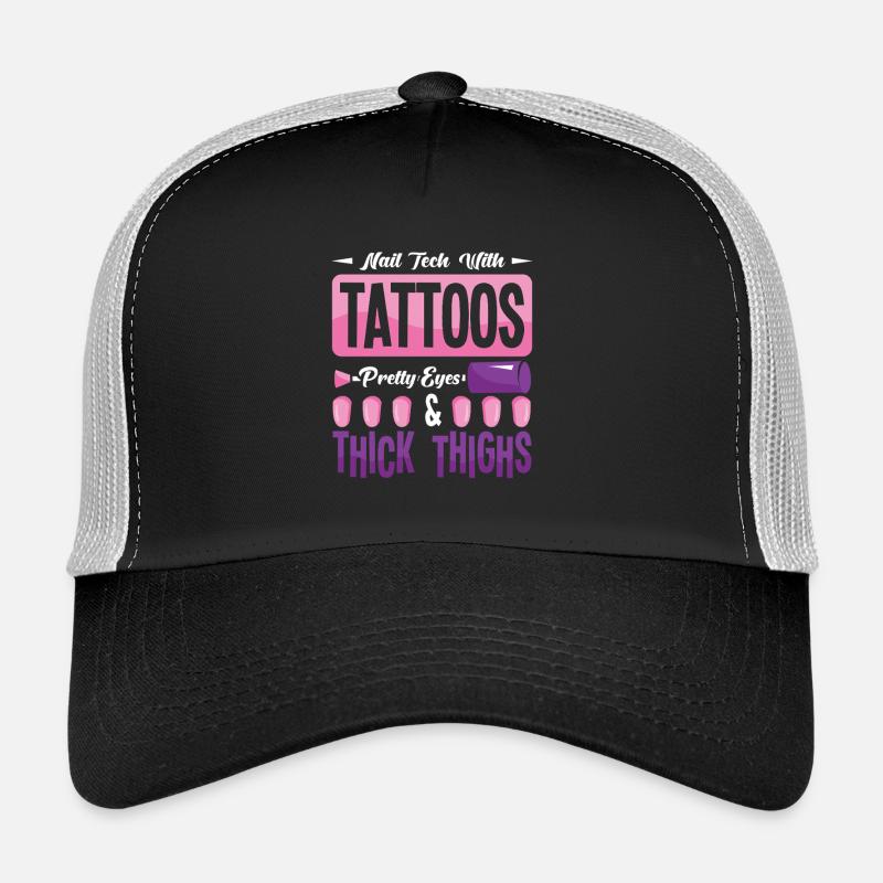 Designer de manucures Salon de manucure cosmétiques Casquette trucker 