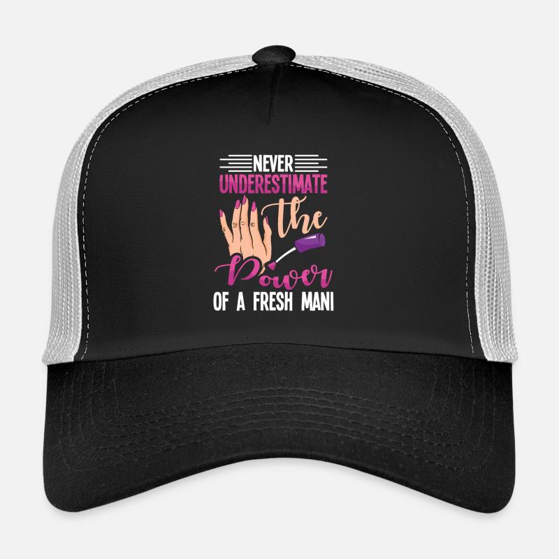 Designer de manucures Salon de manucure cosmétiques Casquette trucker 