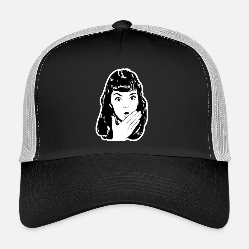 Portrait pop surpris Casquette trucker 