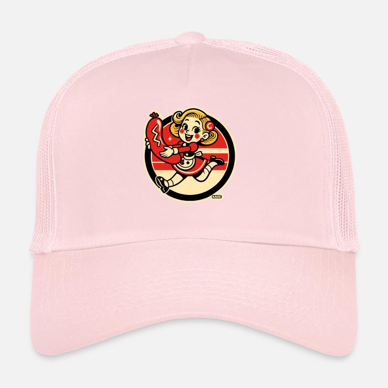 Fille aux snacks de saucisses rétro Casquette trucker 