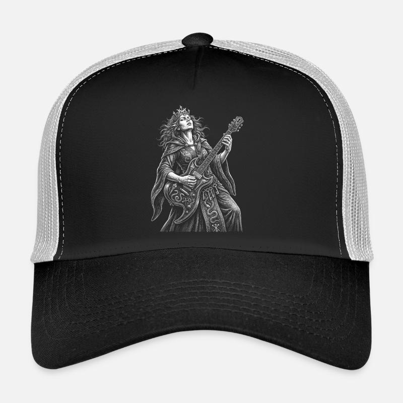 Hecate spielt Gitarre - Trucker Cap - Schwarz/Steingrau