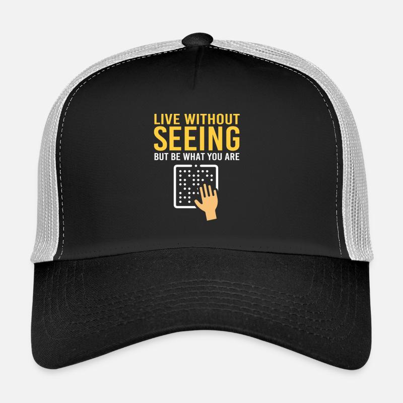 Blindenschrift Braille Blind Trucker Cap