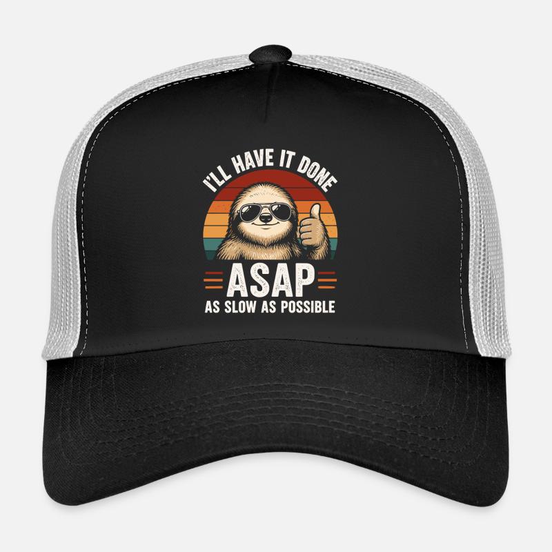 Aussi lent que possible Sloth Retro Casquette trucker 
