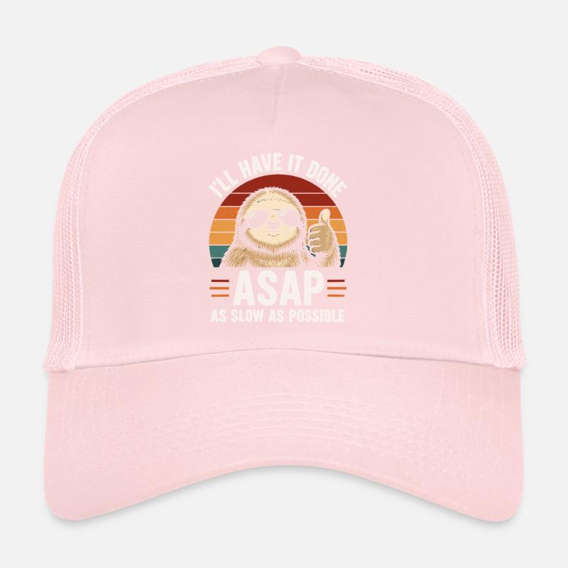 Aussi lent que possible Sloth Retro Casquette trucker 